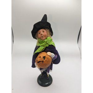 Byers' Choice Halloween Witch Wizard Caroler with Pumpkin